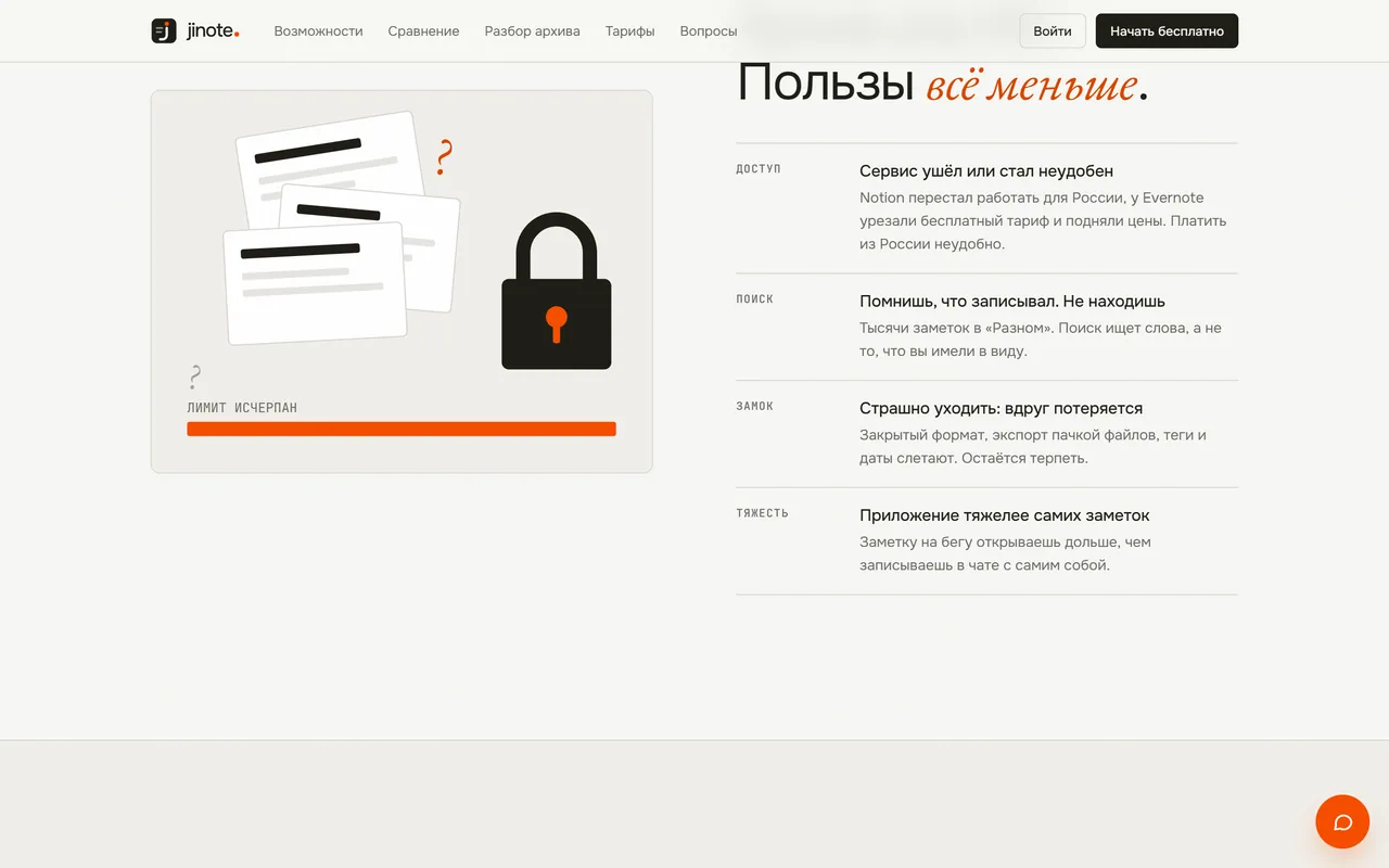 Почему уходят из Evernote и Notion